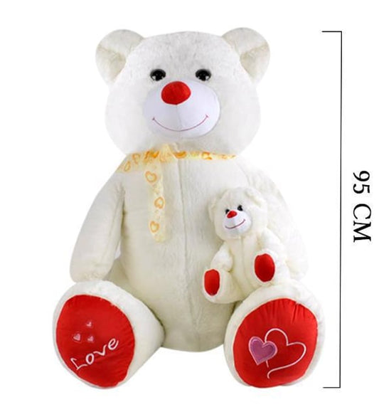Teddy bears, ecru, 95 cm